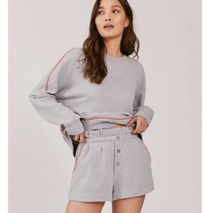 NWT Something Navy Hazel Paperbag Sweatshorts Sz-Sm SoldOut!!